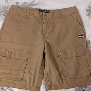 Marc Ecko Tan Cargo Shorts Sturdy Cotton Blend